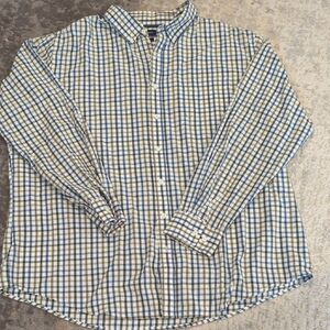 Croft & Barrow Blue and Cream Plaid Shirt